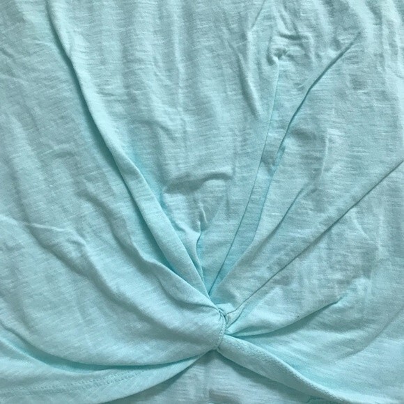 Gap kids light blue top crew Tank top with front twist size M  beach boho - Picture 4 of 11